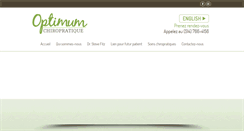 Desktop Screenshot of optimumchiro.ca