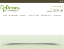 Tablet Screenshot of optimumchiro.ca